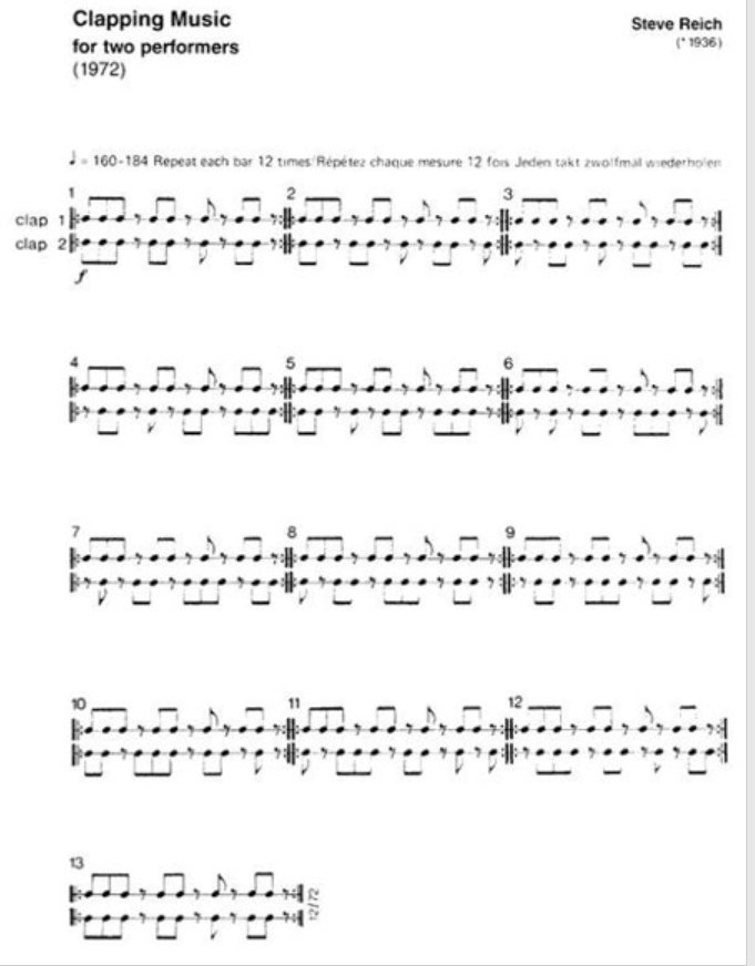 Clapping Music for two performers